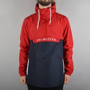Primitive Navy & Red Anorak Windbreaker Jacket